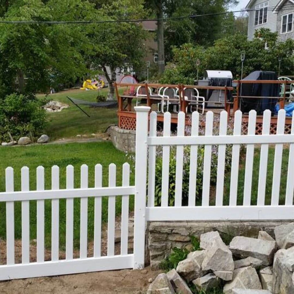 White Vinyl Picket Fence