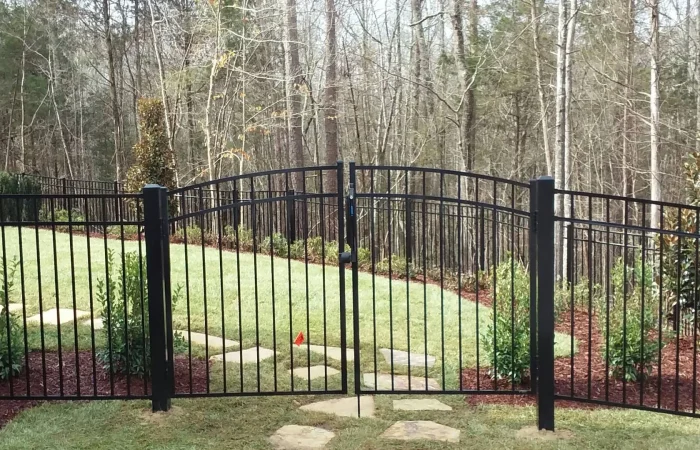 Aluminum fence installation project - North Smithfield Fence