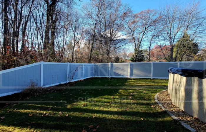 Vinyl Fence Grey Color Option - North Smithfield Fence