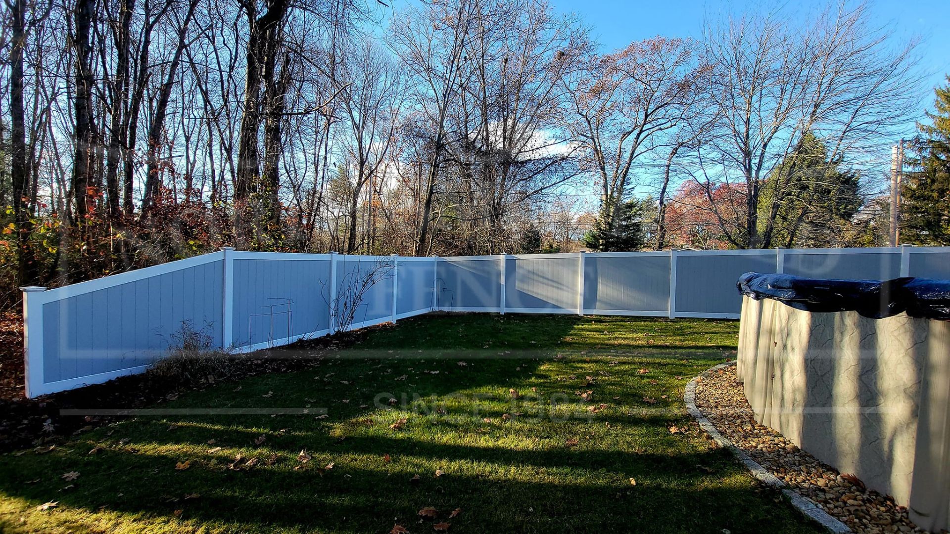 Vinyl Fence Grey Color Option - North Smithfield Fence