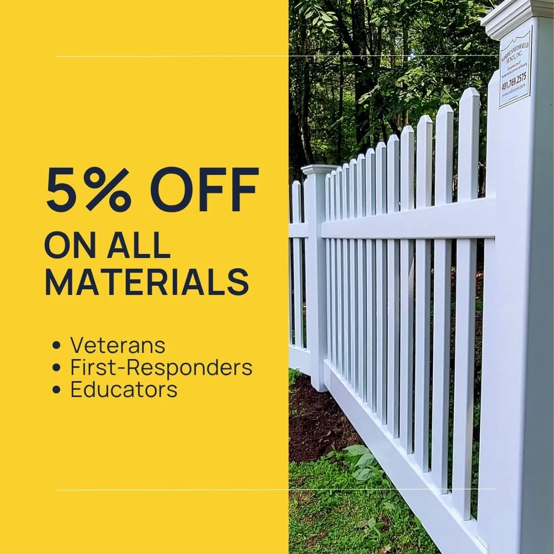 5% off discount for veterans, first-responders and educators - North Smithfield Fence